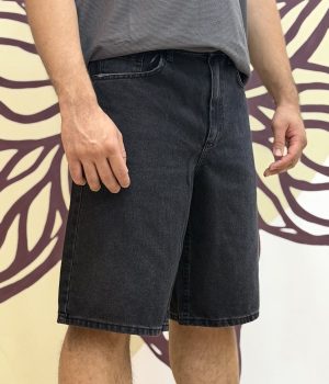 Bermuda Jeans Preta Unissex (Jorts) - Ellen Modas