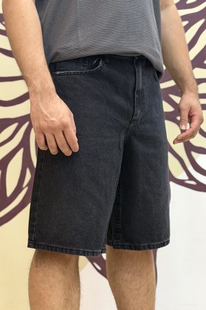 Bermuda Jeans Preta Unissex (Jorts) - Ellen Modas