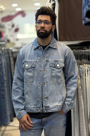 Jaqueta Jeans Masculina Azul Claro - Ellen Modas